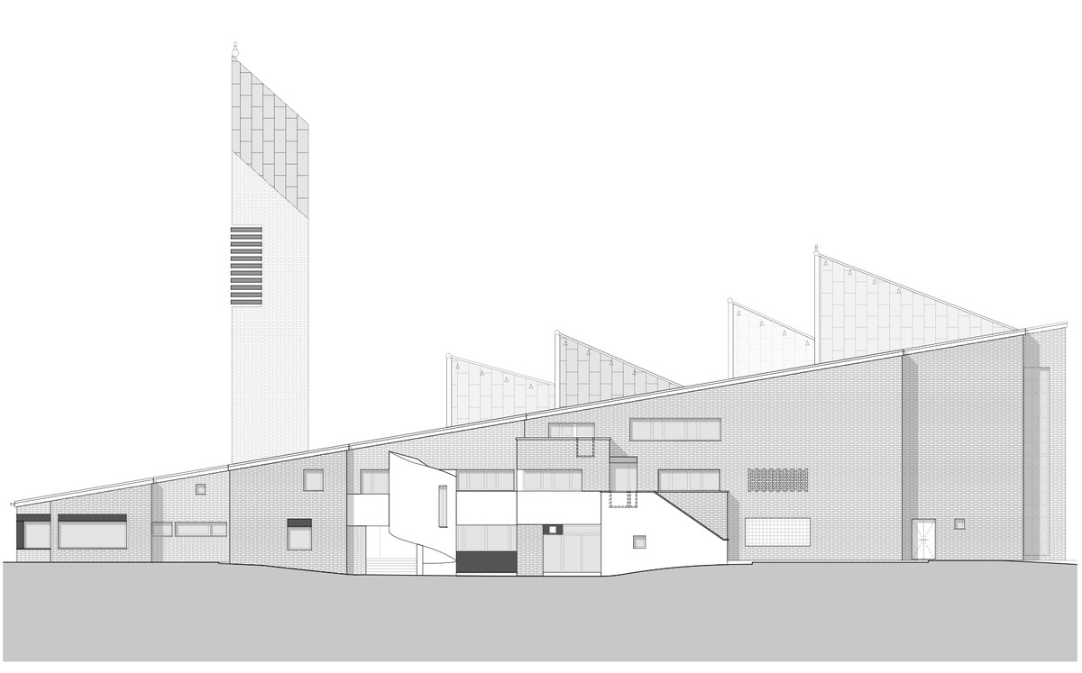 CAD-Schnittplan Kirche Denkmalschutz DWG Bestandsplan