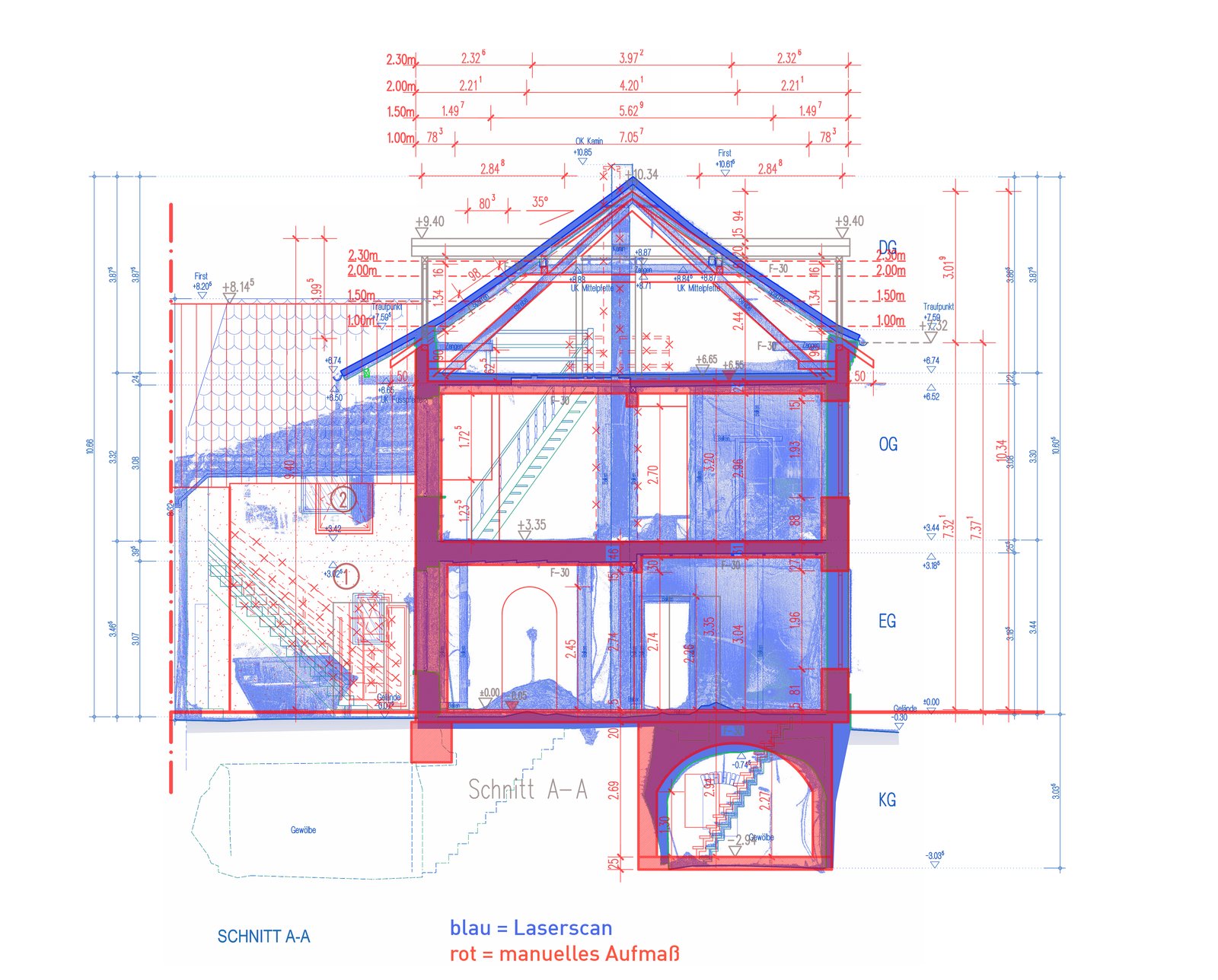 CAD-Bestandsplan aus 3D-Laserscan – Grundriss DWG NRW